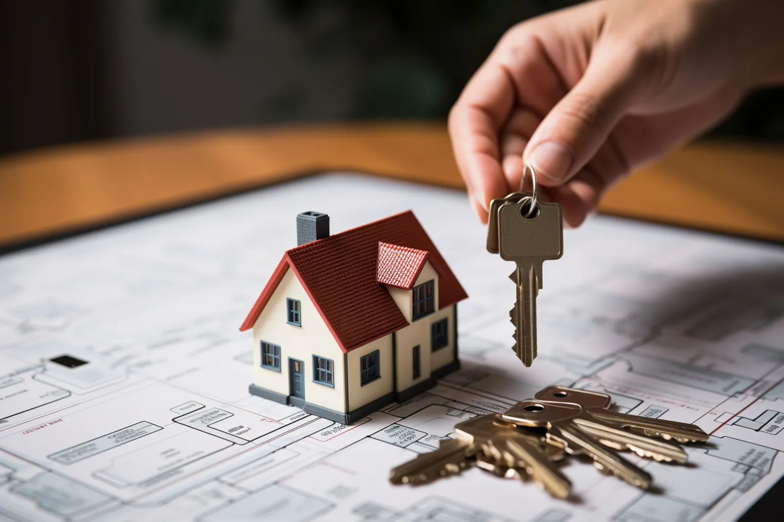 Une personne consulte une check-list et des documents immobiliers à table avant un premier achat.