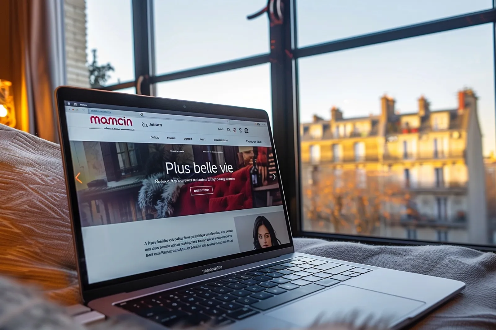 Une personne consulte un site de streaming sur son ordinateur portable en attendant un épisode de Plus belle la vie.